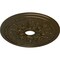 Ekena Millwork Rose and Ribbon Ceiling Medallion (Fits Canopies up to 4"), 23 5/8"OD x 4"ID x 1 1/2"P, Brass CM23ROBRS - alternate 3